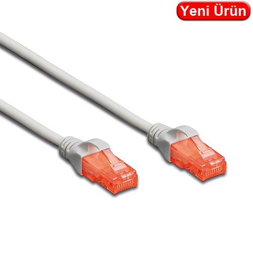 DIGITUS DK-1617-010 1MT UTP CAT6 PATCH KABLO GRI Cu, LSZH AWG 26/7